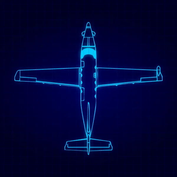 Blueprint of plane Pilatus PC12NGX